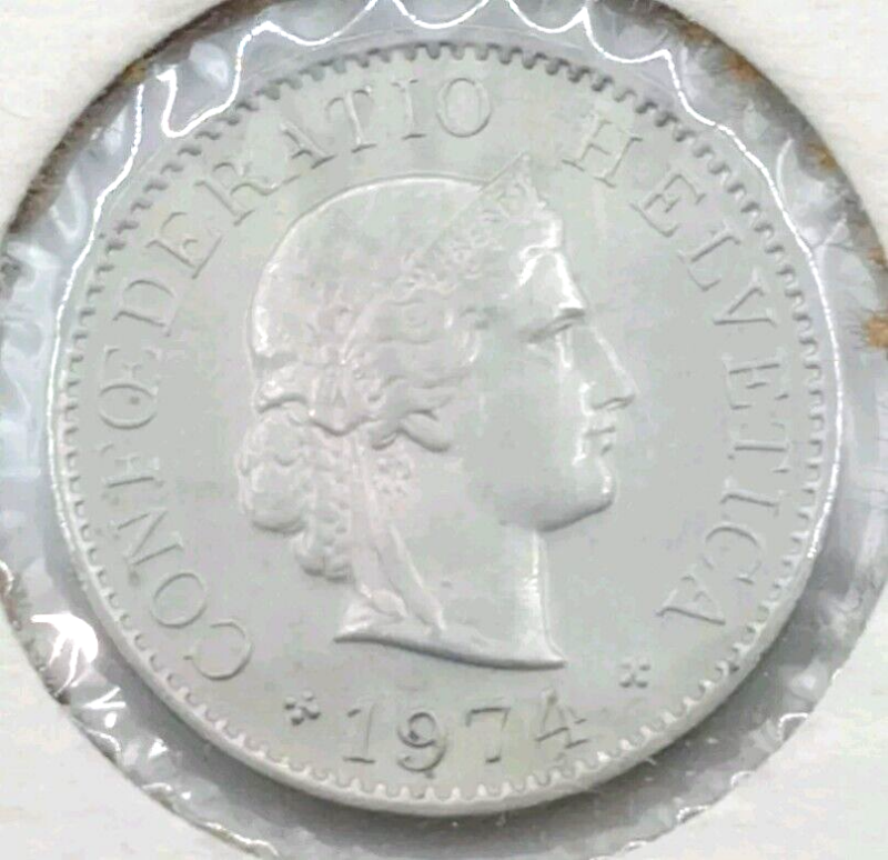 1974 Switzerland 5 Centimes BU KM#26 Y23