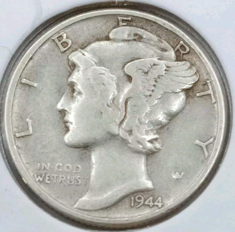 1944 10c Mercury Silver Dime - Image 3