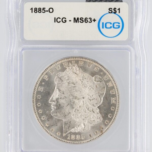1885-O ICG MS63+ Morgan SILVER Dollar Proof Like
