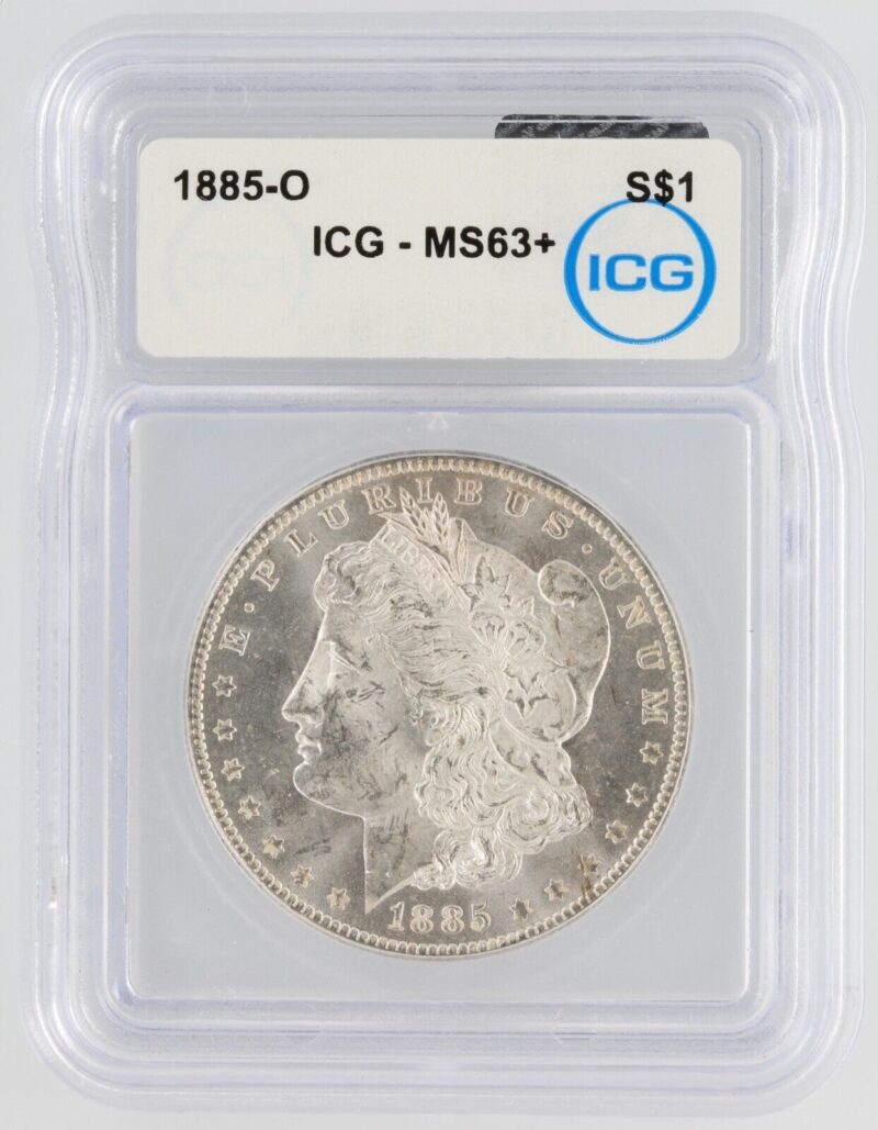 1885-O ICG MS63+ Morgan SILVER Dollar Proof Like