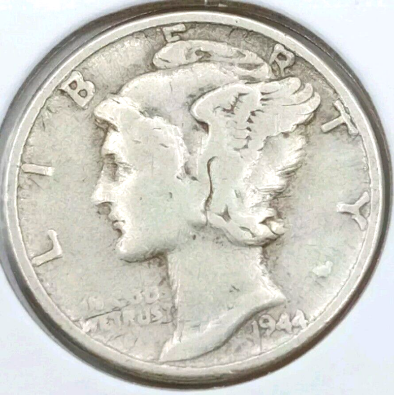 1944 10c Mercury Silver Dime - Image 3