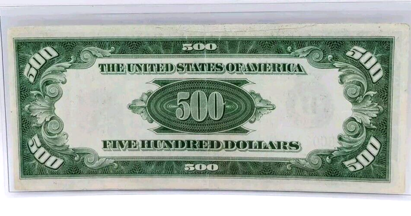$500 Dollar Bill Note President McKinley Federal Reserve Note-series 1934 A - Image 2