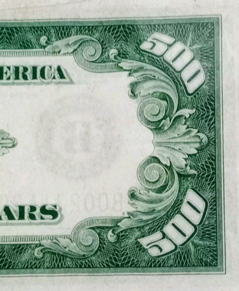 $500 Dollar Bill Note President McKinley Federal Reserve Note-series 1934 A - Image 7