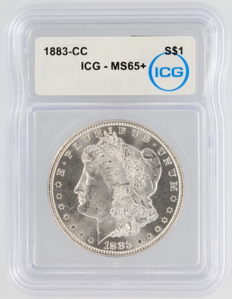 1883 CC Morgan Dollar ICG MS65+ $1 GEM BU Proof Like Coin!!!!