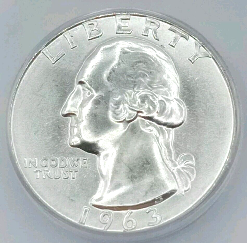 1963-D Washington Quarter ICG-MS66 HIGH GRADE!!! - Image 3