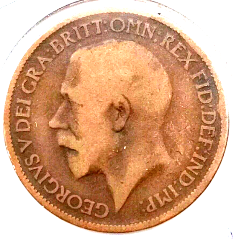 1914 Great Britain Half Penny KM#809