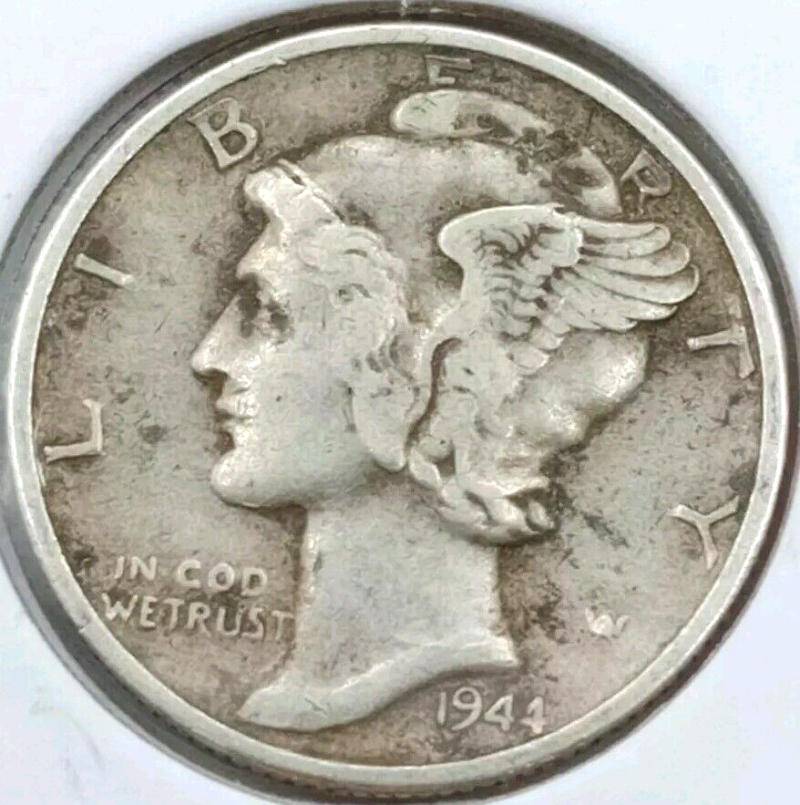 1944-S 10c Mercury Silver Dime Nicely Toned - Image 3