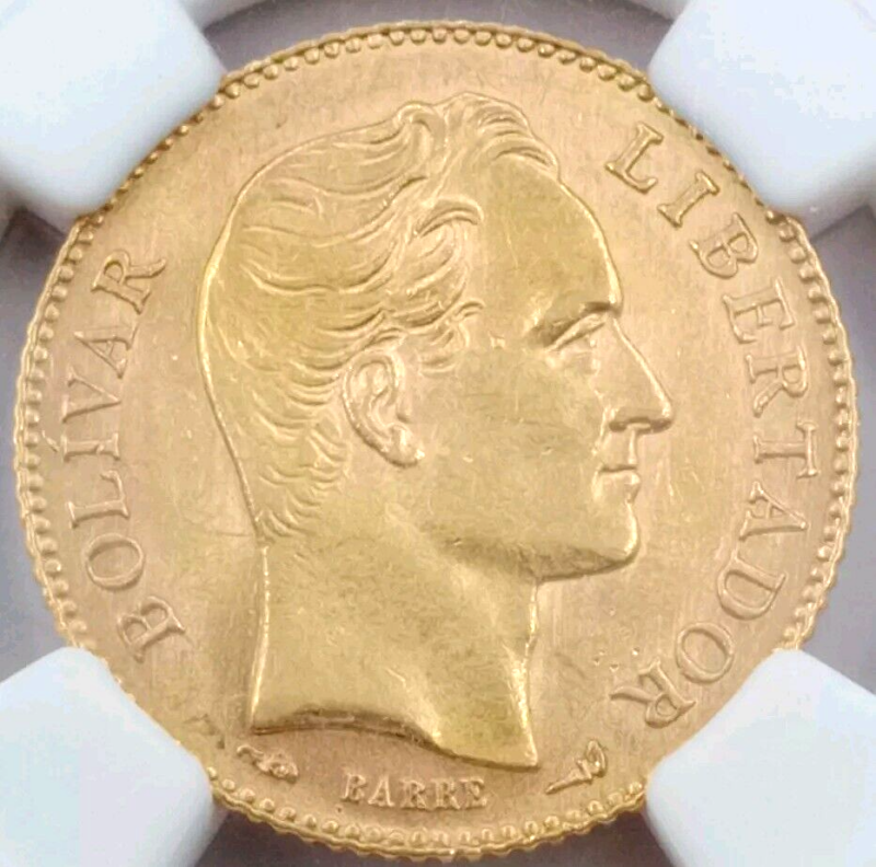 1911 VENEZUELA G20B MS61 Gold Coin NGC Certified - Image 3