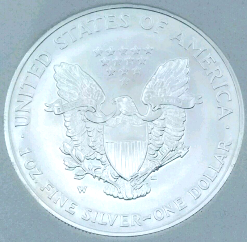 2006 W Eagle Burnished Dollar Planchet Silver First Day Issue - Image 4